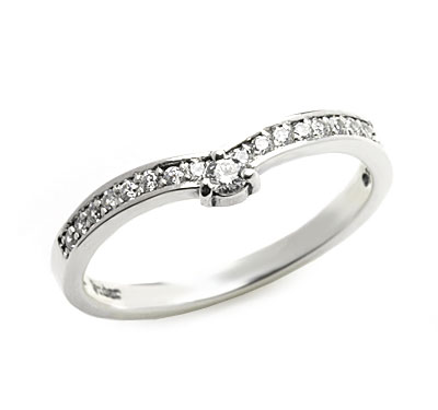 CI[ [   O Delicate TIARA Band w Pave CZ & Center CZ  ROYAL ORDER 