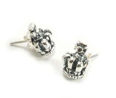 ロイヤルオーダー【公式】【イヤリング/ピアス】HALF TINY CROWN w STUD(1個単位)【ロイヤルオーダーイヤリングピアス】【レターパックプラス発送発送商品】