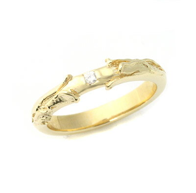 ロイヤルオーダー【公式】【リング】 New Band with diamond 18k YELLOW GOLD US7-8.5 【ROYAL ORDER】