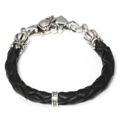 CI[ [   uXbg Thick braided bracelet w  Crown Tips and Shield Clip  ROYAL ORDER 