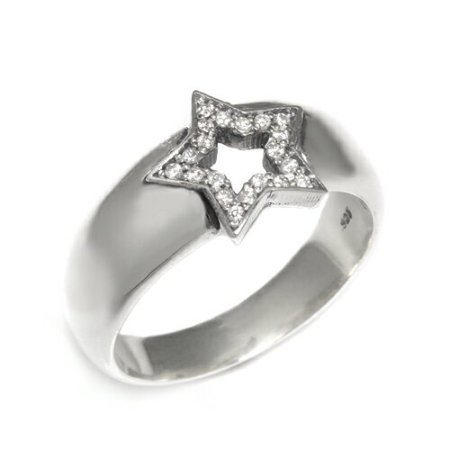 CI[ [   O Serendipity Star Solid Band w  Diamonds