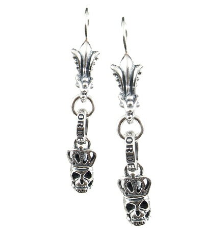 乐天商城 - ロイヤルオーダー【公式】【イヤリング/ピアス】SKULL W CROWN（1個単位）【ロイヤルオーダーイヤリングピアス】 【ROYAL ORDER】