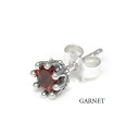 ロイヤルオーダー【公式】【イヤリング/ピアス】TINY CROWN STONE STUDS GARNET（1個単位）【ロイヤルオーダーイヤリングピアス】 【ROYAL ORDER】