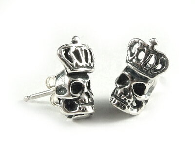 ロイヤルオーダー ロイヤルオーダー【公式】【イヤリング/ピアス】TINY SKULL w CROWN w STUD(1個単位)【ロイヤルオーダーイヤリングピアス】