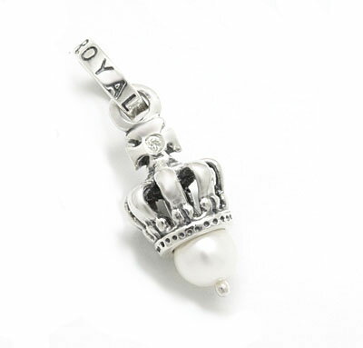 ロイヤルオーダー【公式】【ペンダント】TINY CROWN PENDANT W/ PEARL &DIAMOND ON CROSS 【ROYAL ORDER】