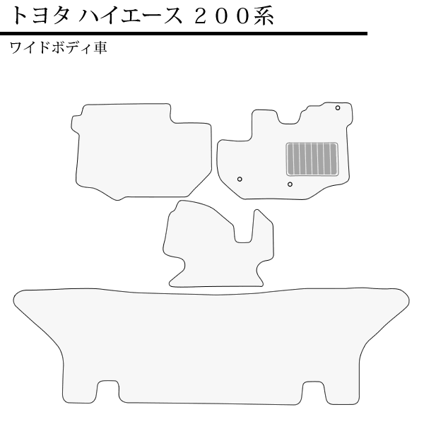 フロアマット カーマット ハイエース 200系(ワイドボディ)レオパードシリーズ格安マットなら RS通販 豹柄 ヒョウ柄 アニマル柄 [送料無料] ヒールパッド付 ゴム臭くない セミオーダーメイド 工場直販 カー用品 マット 新品 対応 専用 パーツ カバー 保護