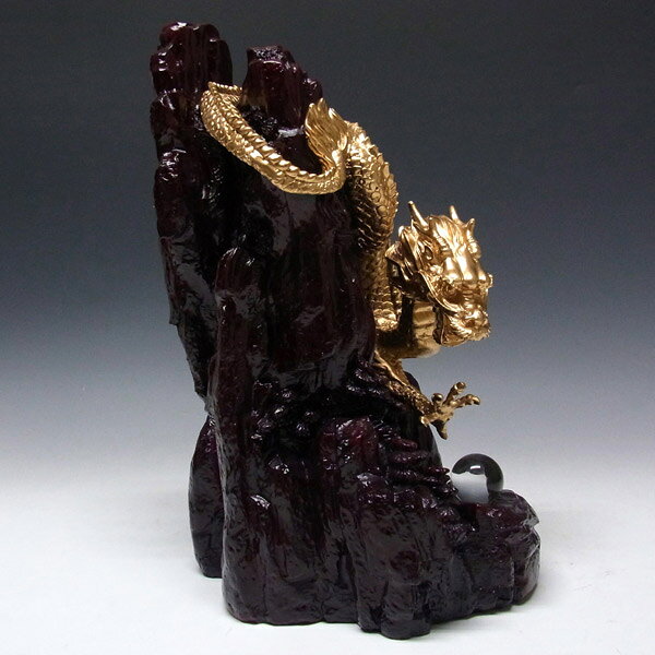 風水龍 置物 金龍下山（大）35cm 降り龍 山水龍 グッズ アイテム