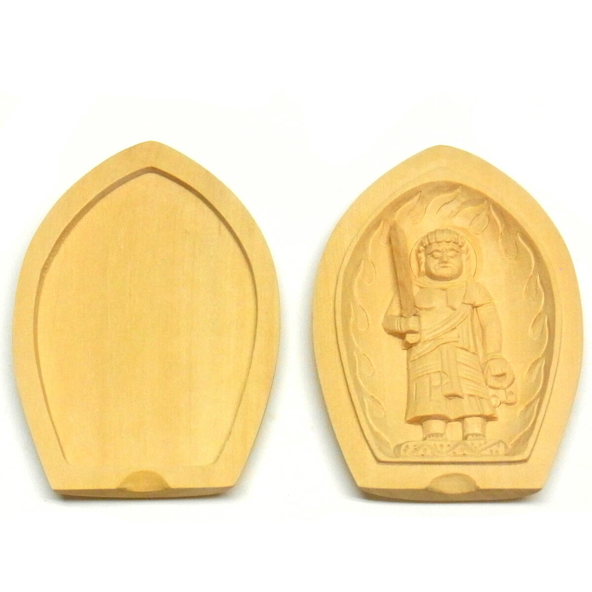 柘植 懐中仏 不動明王 立像 お守り 木彫り 仏様 仏像