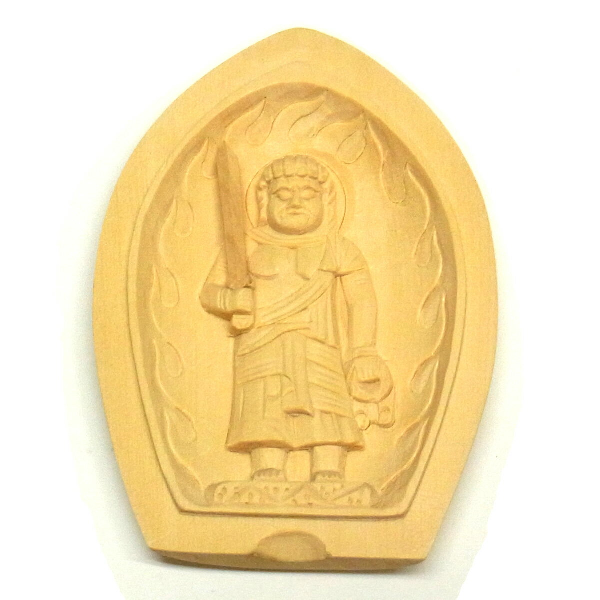 柘植 懐中仏 不動明王 立像 お守り 木彫り 仏様 仏像