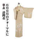 単衣 訪問着 正絹 薄緑 地紙文 藤 菊 桔梗 紅葉 椿 橘 桜 松竹梅 Sサイズ ki30925 美品 レディース フォーマル 30代 40代 50代 送料込...