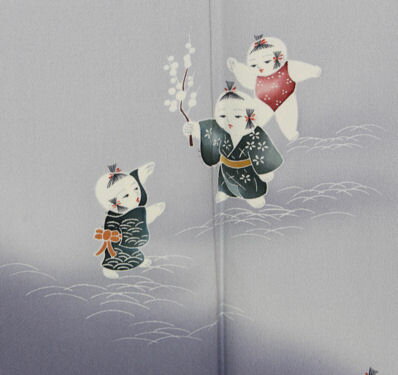 ＼ 20％offクーポン ／ 【一点物】【】訪問着★正絹★童　7号　ki21998【美品】【中古】まとめ買い 在庫限り ギフト 激安 まとめ買い 在庫限り 当日発送 即納 最強翌日配送 送料込み