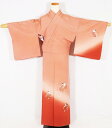 \ 20%offクーポン / 訪問着 袷 正絹 小豆色 刺繍童 Mサイズ ki28641 美品 着物 kimono レディース シルク ギフト 限定品 当日発送...