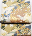 \ 20%offクーポン / 留袖用 西陣織袋帯 正絹 しょうはく 琳派扇面草花図 Lサイズ F4806 美品 着物 レディース 公式行事 リサイクル 中古 オールシーズン 仕立て上がり 成人式 入学式 卒業式 結婚式まとめ買い 在庫限 ギフト 激安 まとめ買い 在庫限り 送料込み