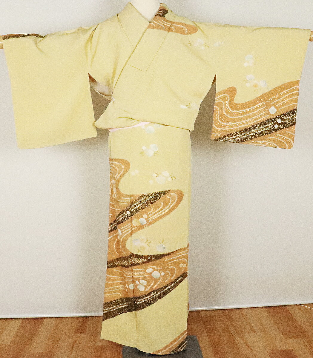 未使用青柳訪問着滝泰しつけ糸付き 着丈163.5cm 裄丈:約68.5cm 未使用青柳訪問着滝泰しつけ糸付き 着丈163.5cm 裄丈:約68.5cm