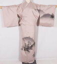 \ 20%offクーポン / 染大島紬 訪問着 正絹 薄紫 松林 身丈156cm 裄丈65cm Sサイズ ki26202 美品 着物 レディース リサイクル 中...
