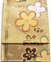 \ 20%offクーポン / 振袖用 袋帯 正絹 梅花 金 F5272 中古 美品 着物 レディース Lサイズ オールシーズン 成人式 入学式 卒業式 仕立て上...