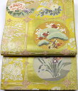 \ 20%offクーポン / 訪問着用 袋帯 正絹 鏡裏菊格子 松竹梅 天井紋 Mサイズ F3761 新品 レディース オールシーズン 仕立て上がり 成人式 入...