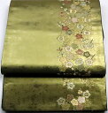 \ 20%offクーポン / 訪問着用 袋帯 正絹 刺繍梅花 LLサイズ ロングサイズ F4056 新品 レディース シルク オールシーズン 入学式 卒業式 結...