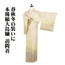 \ 20%offクーポン / 染大島紬 訪問着 袷 正絹 ベージュ 黄緑 赤茶 暈し 7号 Lサイズ ki29642 新品 ほうもんぎ houmongi レディ...