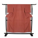 \ 20%offクーポン / 絽 鮫小紋 正絹 両面染 赤茶紫 Sサイズ ki24792 美品 夏着物 レディース シルク ギフト フォーマル 7月8月シーズン...