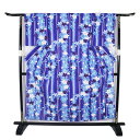\ 20%offクーポン / 綿縦絽 婦人用 浴衣 花紺 暈し 桔梗 LY3140 新品 Fサイズ 夏着物 レディース コットン ギフト 10代 20代 30代...