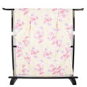 \ 20%offクーポン / 綿縦絽 婦人用 浴衣 黄色 縦縞 クレマチス 撫子 LY3141 新品 Fサイズ レディース コットン ギフト 10代 20代 3...