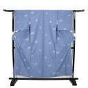 \ 20%offクーポン / 小紋 袷 化繊 青グレー 松菱文 香炉 Sサイズ A5203 新品 着物 kimono こもん レディース ポリエステル ギフト ...
