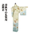 \ 20%offクーポン / 訪問着 袷 正絹 ライトグリーン グリーン 花筏 松竹梅 菊 菖蒲 牡丹 桜 桔梗 撫子 南天 Sサイズ ki30354 レディー...