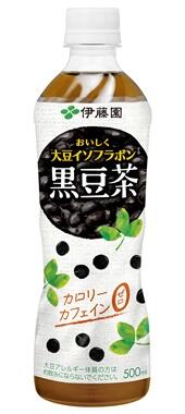 大豆イソフラボンを7～20mg（1本＝500ml当たり）含んだカロリー・カフェインゼロの黒豆茶飲料です。 厳選した国産黒大豆を使用し、炒った黒豆のやさしい香りと豊かな甘みを最大限に引き出しました。 【大豆アレルギー体質の方は、お飲みにならないでください】 ●栄養成分 エネルギー 0kcal たんぱく質 0g 脂質 0g 炭水化物 0g 食塩相当量 0.15g黒大豆を使用し、炒った黒豆のやさしい香りと豊かな甘みを最大限に引き出しました。