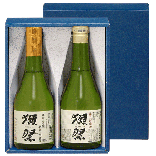 オリジナル ギフト 獺祭 純米大吟醸 45 & 磨き三割九分 飲み比べ 300ml 2本セット 豪華カートン入り 送料無料 父の日 お中元 プレゼント 御祝 内祝 誕生日