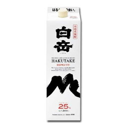 高橋酒造 白岳 米焼酎 25度 1800ml パック