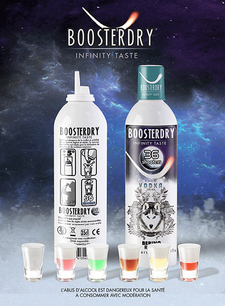 フランスから上陸 泡ウォッカ！BOOSTER DRY ブースタードライ （ムース状のウォッカ）