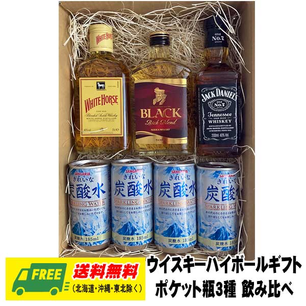 オリジナル ギフト ウイスキー ポケット瓶 3種 飲み比べ ハイボールセット 送料無料 父の日 お中元 プレゼント 御祝 内祝 誕生日