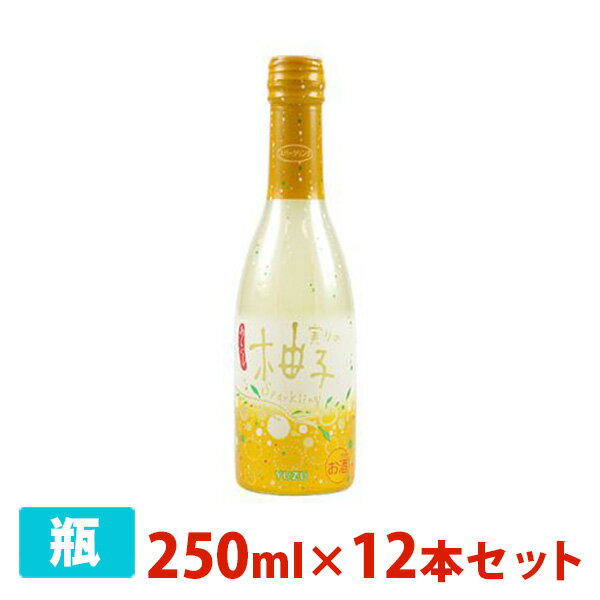 梅乃宿 実りのスパークリング 柚子 5度 250ml 12本セット ケース リキュール 梅酒