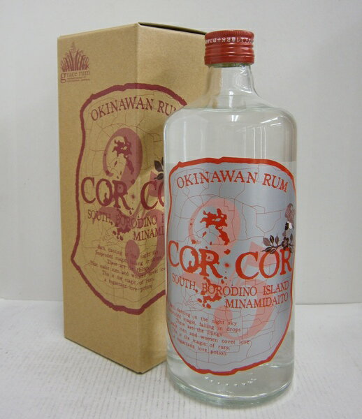 南大東島の国産ラム コルコル25 赤ラベル 25% 720ml