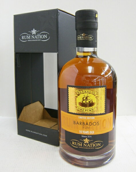 ラムネイション バルバドス 10年 正規 40% 700ml RUM NATION BARBADOS 10Y