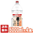 麦やねん 25度 5000ml×4本セット(1ケース) 麦焼酎 ペット 大容量 5L