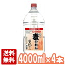 麦やねん 25度 4000ml×4本セット(1ケース) 麦焼酎 ペット 大容量 4L