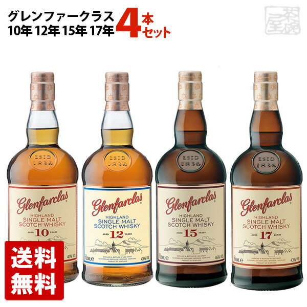 グレンファークラス飲み比べセット 10年 12年 15年 17年 700ml 4本セット 箱入り 正規 シングルモルトスコッチウイスキー お試し