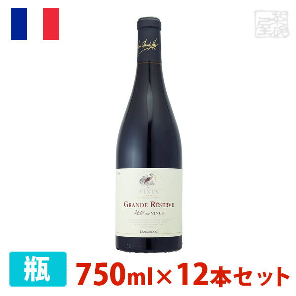 ヴィニウスの最高級ワイン。新樽または1〜2年使用したフレンチもしくはアメリカンオーク樽で8ヶ月熟成。チェリー、カシス、モカなどの複雑なノート、スパイスやなめし皮、スミレの花などの香り。力強いフルボディ。とても長い余韻の中に、リコリスのアロマやブラックベリーの果実味が感じられる。 【品種】 グルナッシュ60％ シラー 40％ 【ボディ】 フルボディ ヴィニウス グランド・リザーヴ 名称 Vinus Grande Reserve 生産者 ジャン＝クロード・マス エステーツ&ブランズ Jean Claude Mas Estates and Brands 国・地域 フランス・ラングドック・ルーション 酒類 ワイン ワイン色 赤 ワインタイプ 辛口・フルボディ 年数(ヴィンテージ) 容量 750ml×12本セット(1ケース) 状態 瓶のみ　 発送日について こちらの商品は発送まで3〜7営業日（休業日を除く）かかります。 画像・説明について 掲載画像、説明と実物はヴィンテージ、デザイン、ラベル、アルコール度数等が異なる場合があります。あらかじめご了承ください。 発送の注意 原則的にケースに直接宛名シールを貼ります。またこの商品は他の商品と同梱できません。それぞれ個数分の送料をいただきます。あらかじめご了承ください。 注意1 当店の商品は、実店舗また当店HPとの共有在庫の為、在庫切れとなりご迷惑をお掛けする場合があります。 注意2 また商品画像のラベル、パッケージや度数、容量、ビンテージなど予告なく新商品に切り替わっている場合があります。気になる方は事前にお問い合わせください。 注意3 ディスプレイ画面等の環境上、ページと実際の商品の色・型とは多少違う場合がございます。 ヴィニウス グランド・リザーヴを贈りませんか？ お誕生日、内祝い、成人、婚約、出産、結婚、入学、卒業、就職、昇進、退職、開店、還暦といったお祝いのプレゼント、日頃お世話になっている方へのギフト、お中元やお歳暮の贈り物、各種記念品やパーティー等にオススメです。(ギフトボックスはこちら) また当店ではウイスキーやラム、ジン、ウォッカ、リキュール、ワイン等の洋酒やビール、日本酒、焼酎、梅酒、おつまみ、調味料を各種取り揃えております。お酒でお悩みの際はお気軽にお問い合わせください。