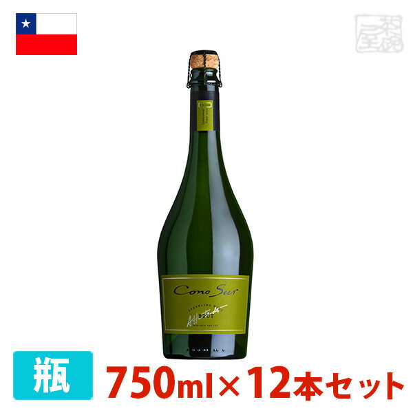 【送料無料】コノスル スパークリングワイン ブリュット 750ml 12本セット 白泡ワイン 辛口 チリ