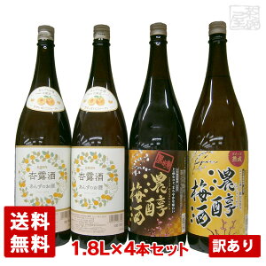 アウトレット 杏露酒 濃厚梅酒 飲み比べセット 1800ml 4本セット D いろいろ 杏露酒 濃厚梅酒 訳あり