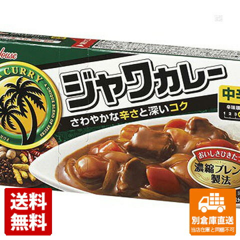 ハウス ジャワカレー 中辛 185g x10 セット 【送料無料 同梱不可 別倉庫直送】