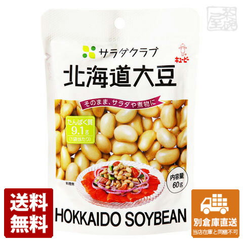 キユーピー サラダクラブ 北海道大豆 60g x10 セット 【送料無料 同梱不可 別倉庫直送】