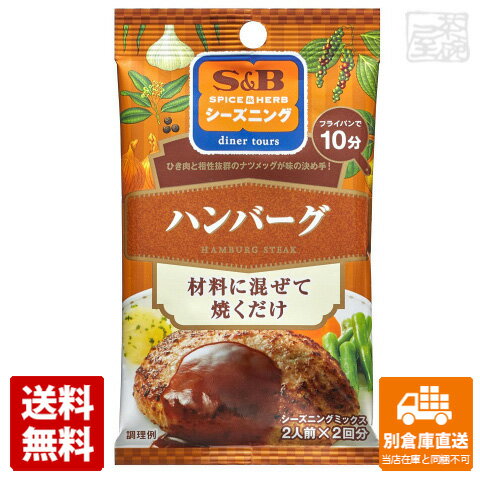 S&B エスビー シーズニング ハンバーグ 7gX2袋 x10 セット 【送料無料 同梱不可 別倉庫直送】