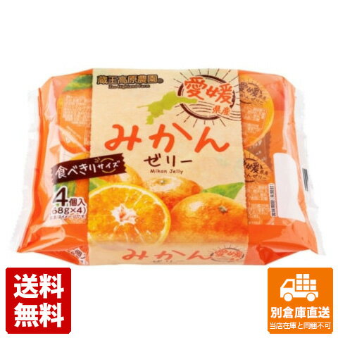 和歌山産業 愛媛県産 みかんゼリー68gx4個x12 【送料無料 同梱不可 別倉庫直送】