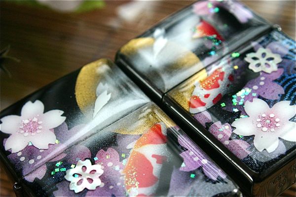 オリジナル zippo 【名入れ】和柄ペアzippoケース「詩」匠の技！桜色限定ペアジッポケース！職人の手作り！オリジナル和風ペアライターケース！ギフト&プレゼント&自分のご褒美！