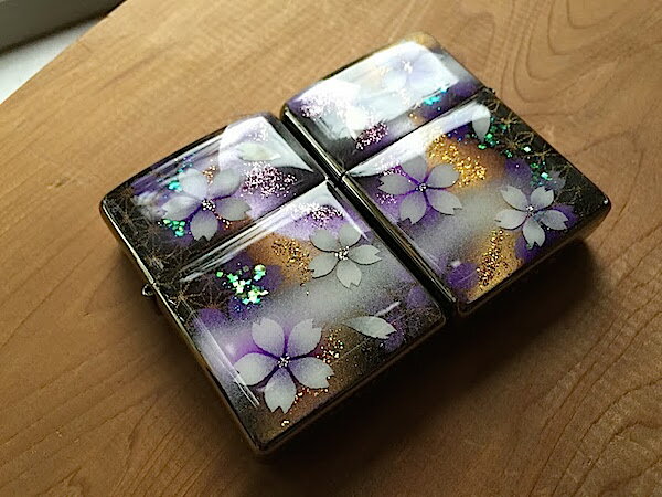 zippo 【名入れ】和柄ペアzippoケース「派」匠の技！桜色限定ペアジッポケース！職人の手作り！オリジナル和風ペアライターケース！ギフト&プレゼント&自分のご褒美！