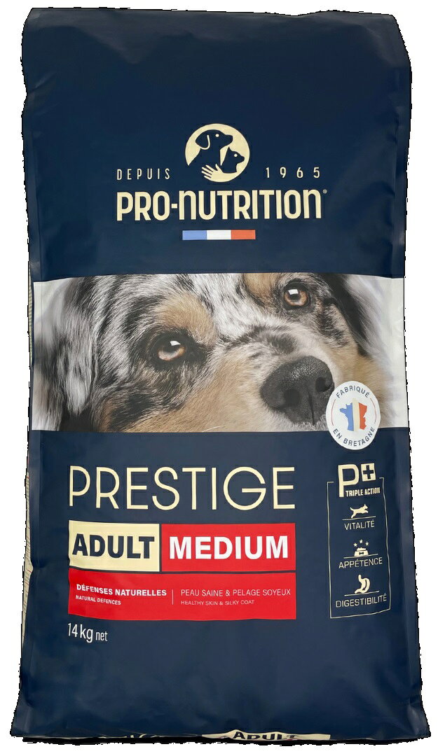 Natural - 【1日限定エントリー＆抽選でP100％＋クーポン】プレスティージ犬用 アダルト中粒 14kg【ドッグフード】【正規品】おやつのプレゼント付き