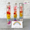 【虹の橋カード&チャーム ショッパー(手提げ袋)付き】 専用クリアケース入り虹の橋チャーム付き虹の橋ハーバリウム-ロングボトルサイズ- オプションで虹の橋チャー...
